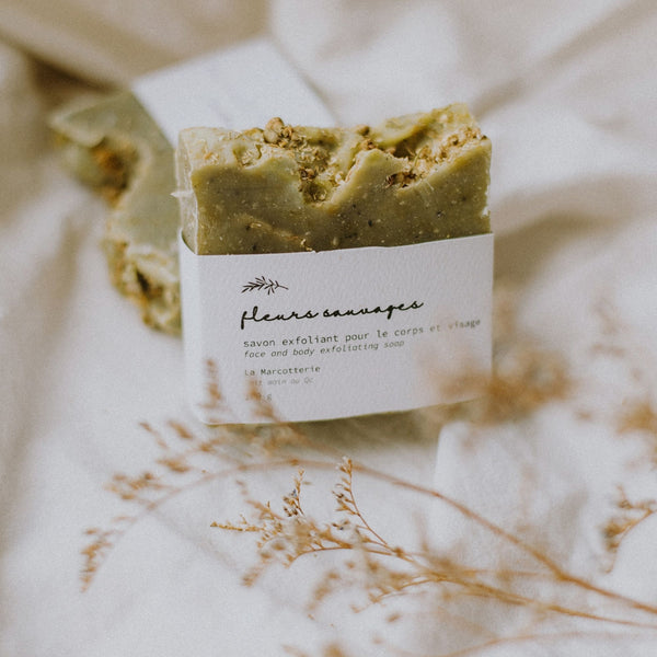 exfoliating soap bar | wild flowers – La Marcotterie Inc.